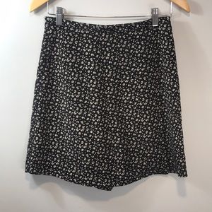 Vintage Floral High Rise Shorts with Skirt flap at front S